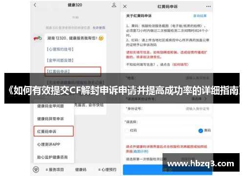 《如何有效提交CF解封申诉申请并提高成功率的详细指南》